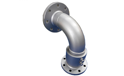 High pressure water rotary joint with 90 degree flange connection